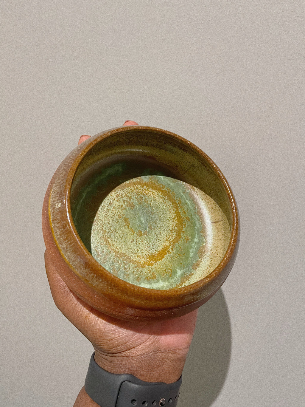 Green Star Terracotta Dessert Bowl