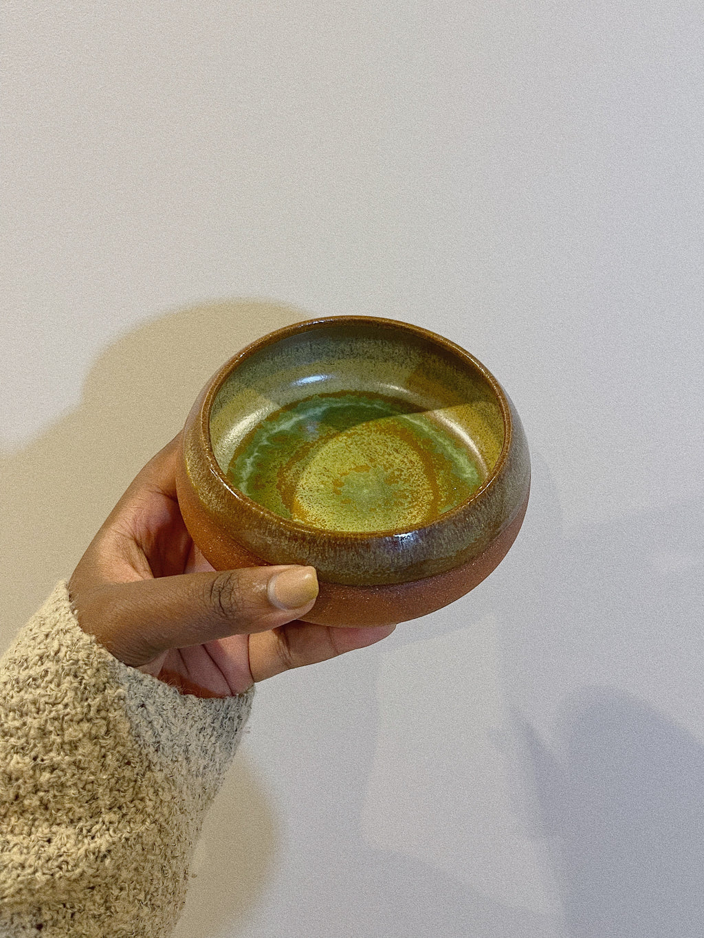 Green Star Terracotta Dessert Bowl